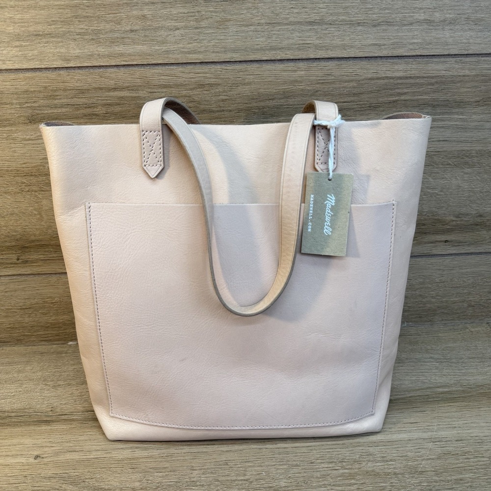 Madewell The Medium Transport Tote Purse Taupe Light Pink Blush $158